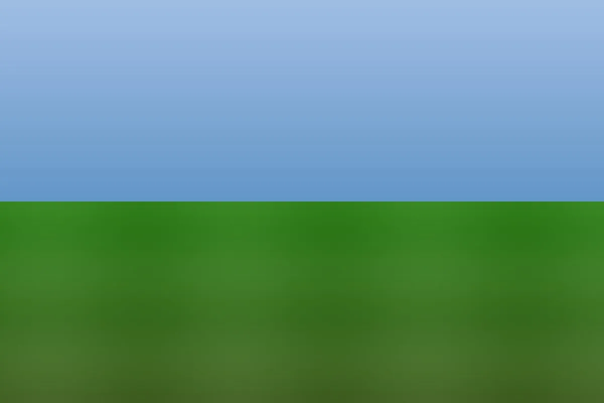 Пейзажная сцена с небом и зелёной местностью